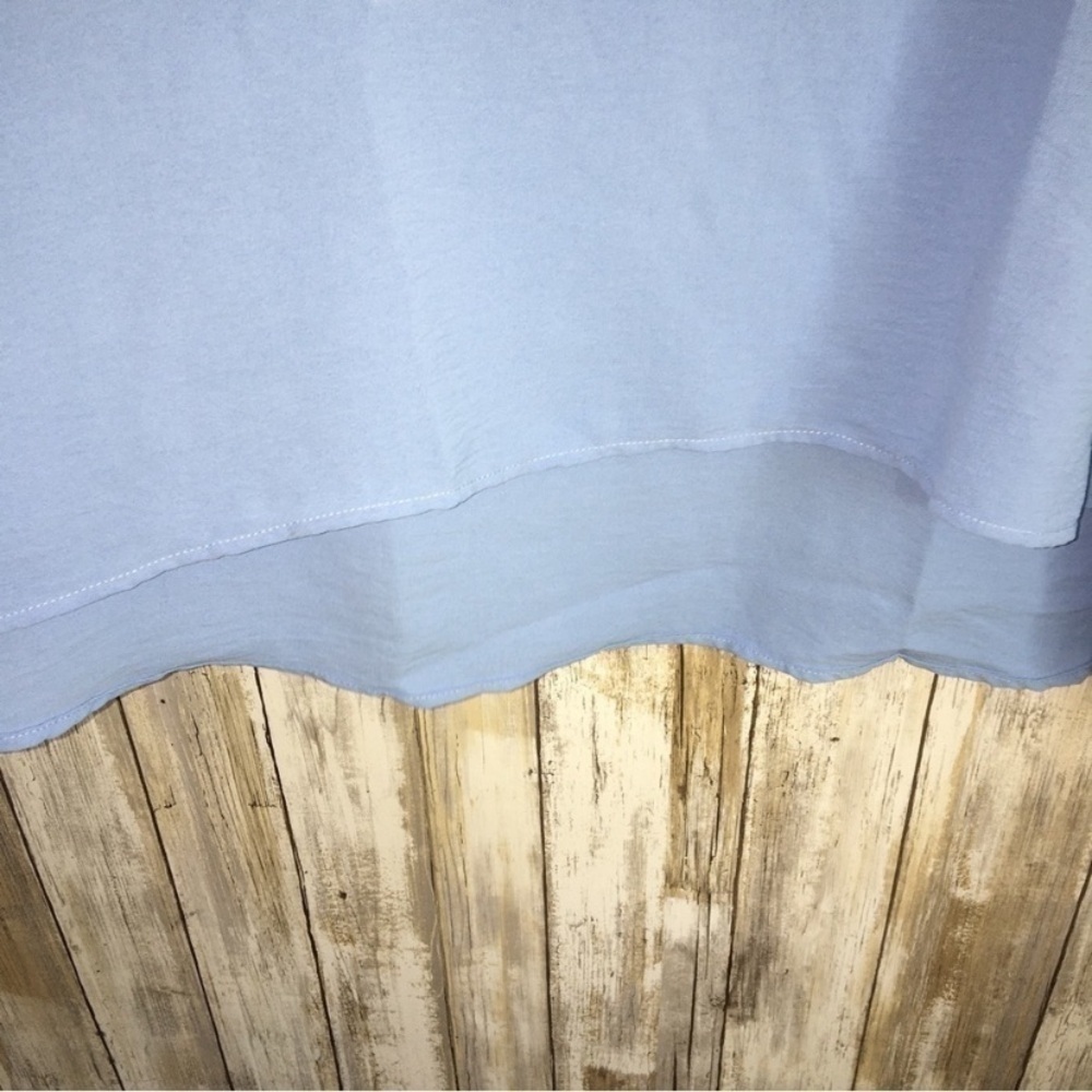 Jodifl Blue Ruffle Edge Sleeveless High Low Blouse - Picture 4 of 4